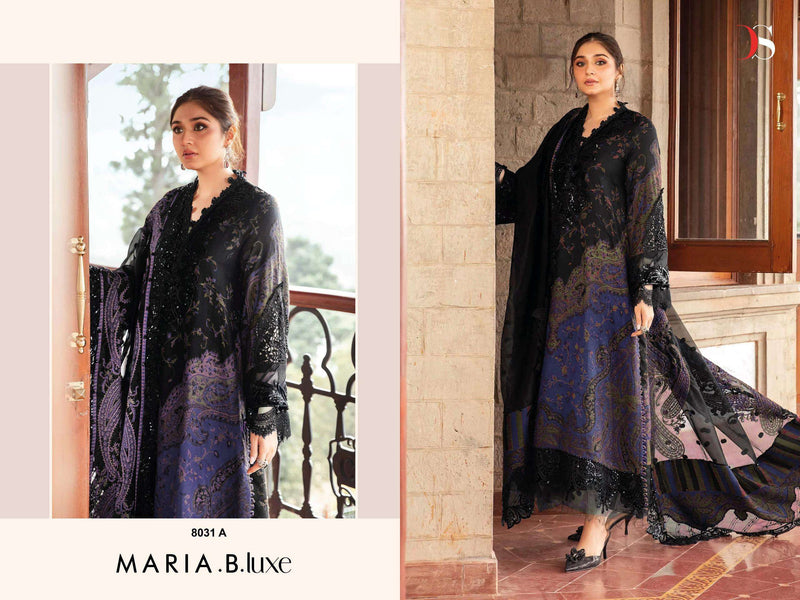 Deepsy Suits Maria B Luxe 8031 Cotton Print With Embroidery Work Salwar Suit