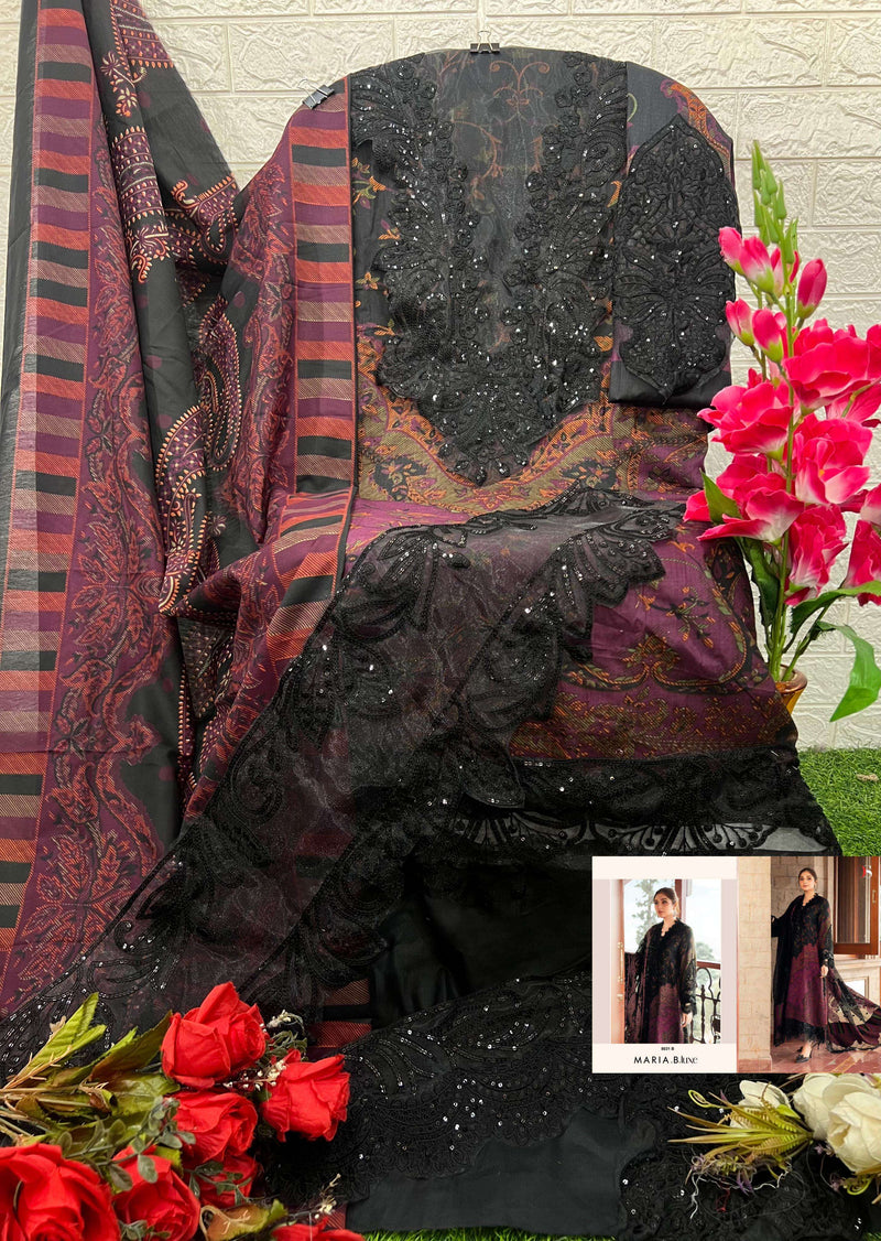 Deepsy Suits Maria B Luxe 8031 Cotton Print With Embroidery Work Salwar Suit