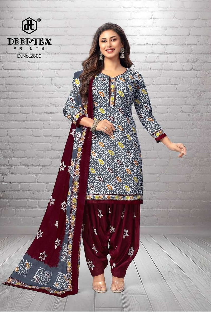 Deeptex Prints Batik Plus Vol 28 Pure Cotton Print Patiyala Designer Suit