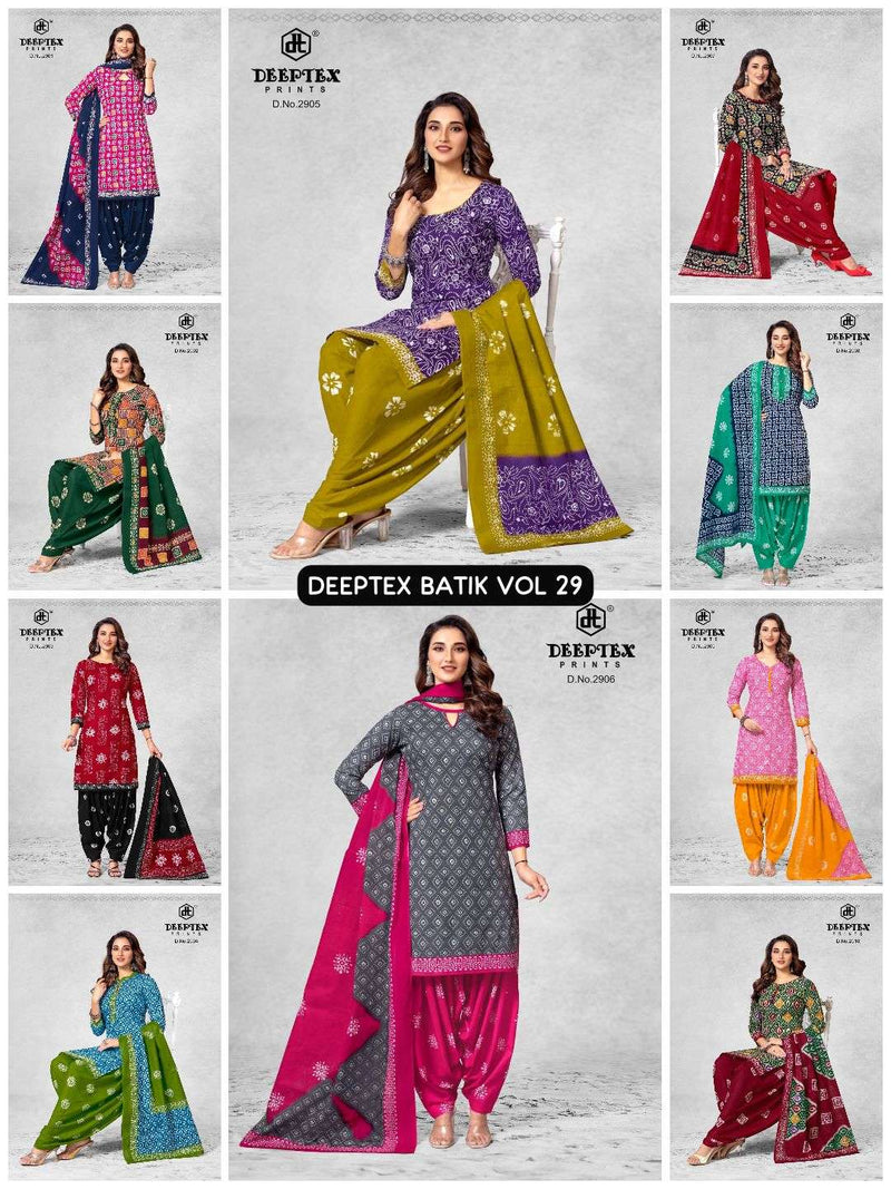 Deeptex Prints Batik Plus Vol 29 Pure Cotton Patiyala Dress
