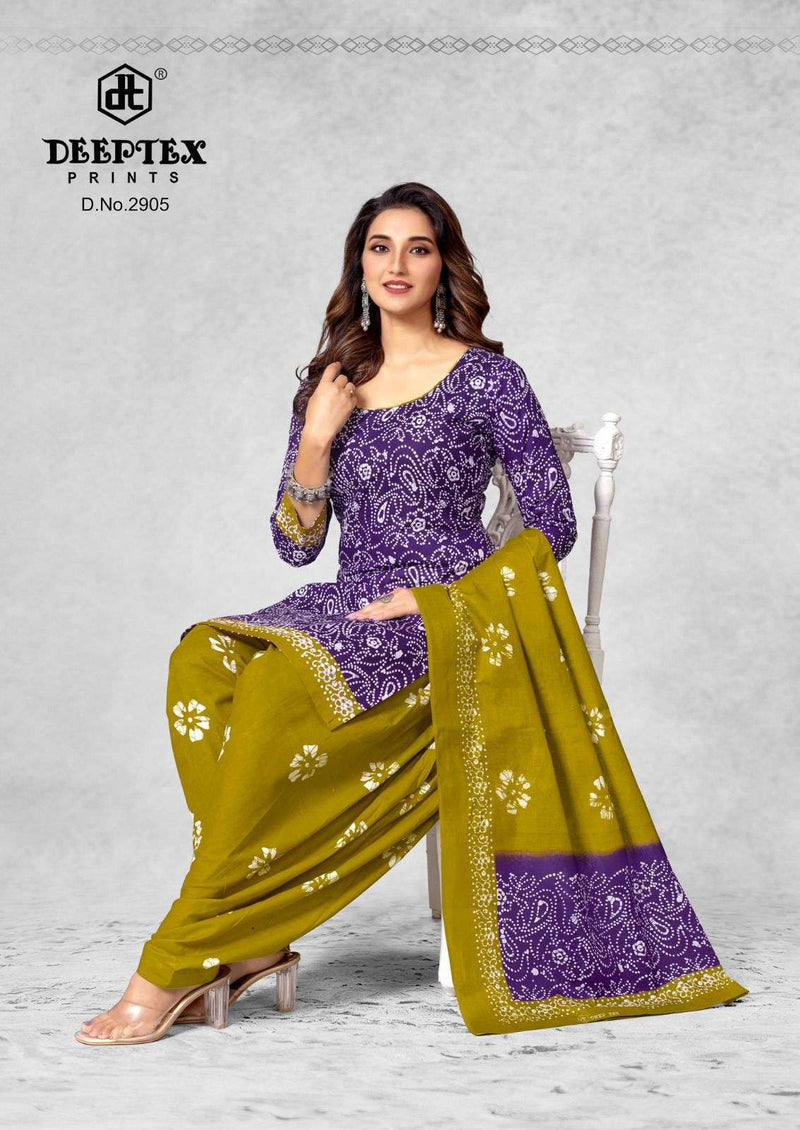 Deeptex Prints Batik Plus Vol 29 Pure Cotton Patiyala Dress