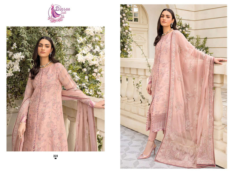 Dinsaa Suit Ramsha Hit Vol 4 Heavy Georgette Embroidered Heavy Handwork Salwar Suit