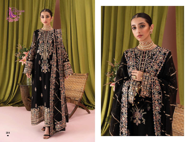 Dinsaa Suit Ramsha Hit Vol 4 Heavy Georgette Embroidered Heavy Handwork Salwar Suit