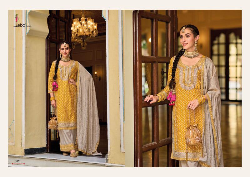 Eba Lifestyle Surili Chinon Embroidery Work Readymade Plazzo And Suits