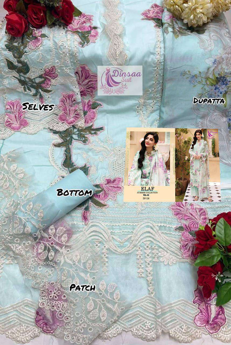 Dinsaa Suit Elaf Summer Collection Vol 2 Nx Cotton Embroidery Designer Salwar Kameez