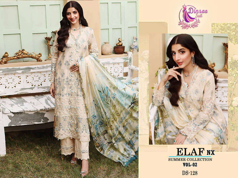 Dinsaa Suit Elaf Summer Collection Vol 2 Nx Cotton Embroidery Designer Salwar Kameez