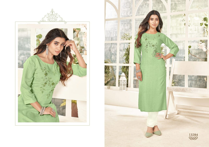 Kalaroop Kajree Fashion Elisa Rayon Fancy Hand Work Kurtis