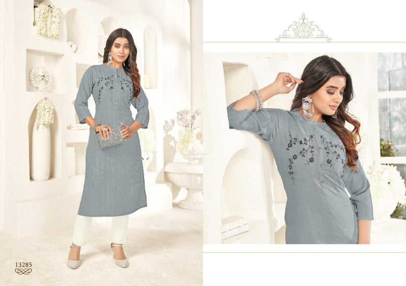 Kalaroop Kajree Fashion Elisa Rayon Fancy Hand Work Kurtis