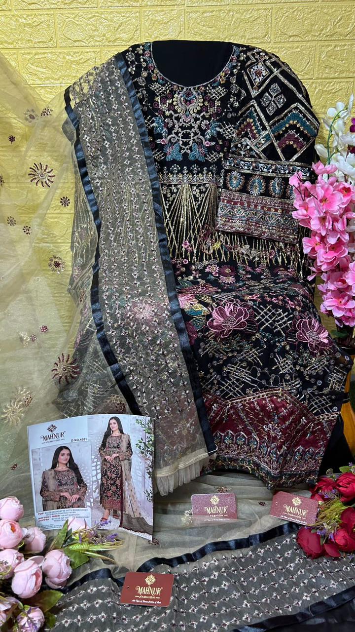 Mahnur Fashion Emaan Adeel Premium Collection Vol 4 Georgette Fancy Embroidery Suits