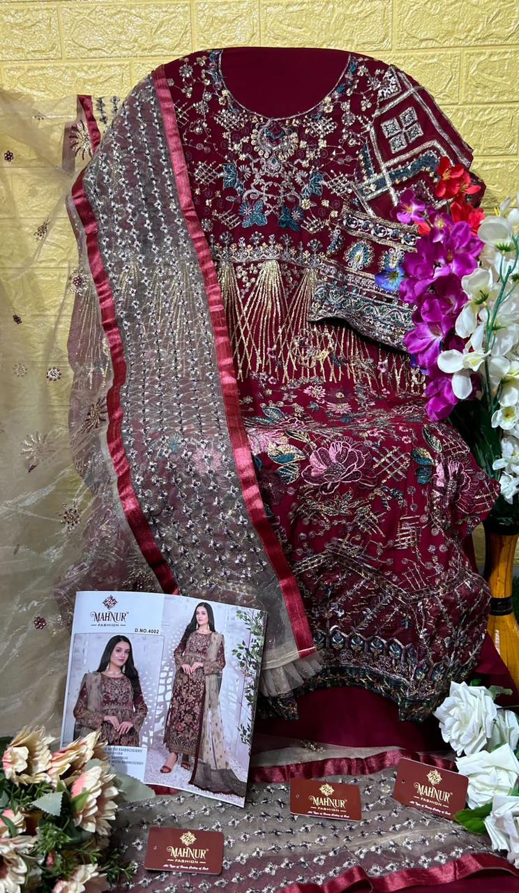 Mahnur Fashion Emaan Adeel Premium Collection Vol 4 Georgette Fancy Embroidery Suits