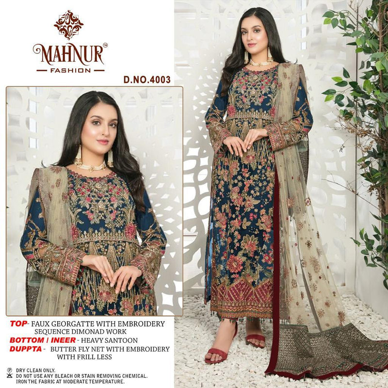 Mahnur Fashion Emaan Adeel Premium Collection Vol 4 Georgette Fancy Embroidery Suits