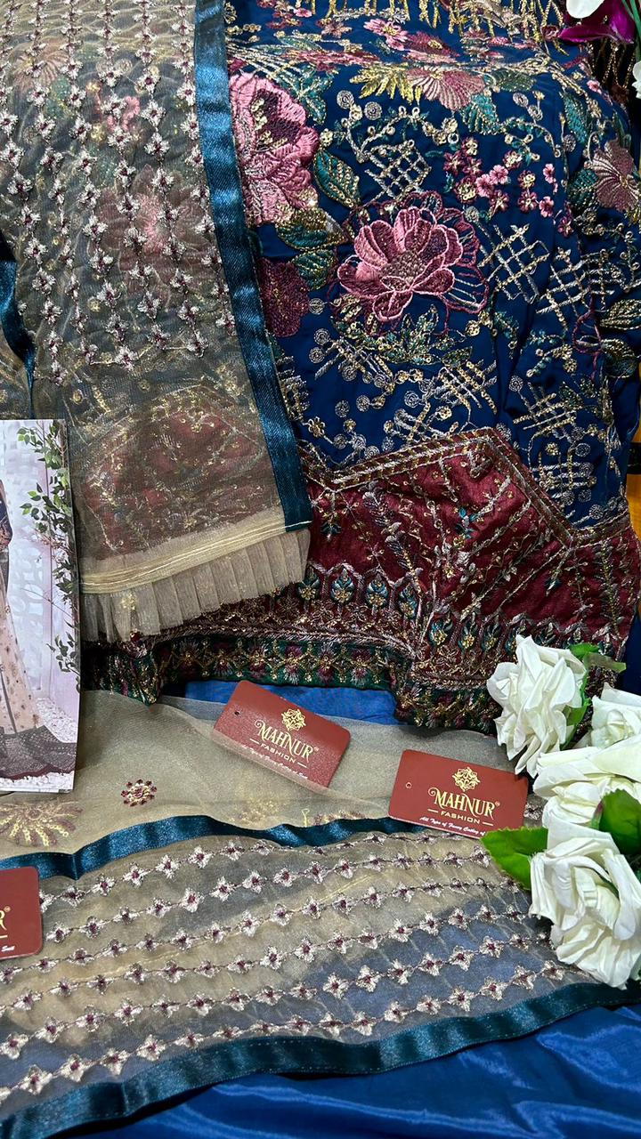 Mahnur Fashion Emaan Adeel Premium Collection Vol 4 Georgette Fancy Embroidery Suits