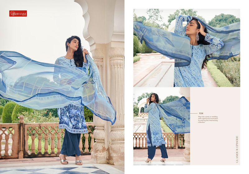 Vishwam Fabrics Espresso Crepe Printed Dress Suit Collection