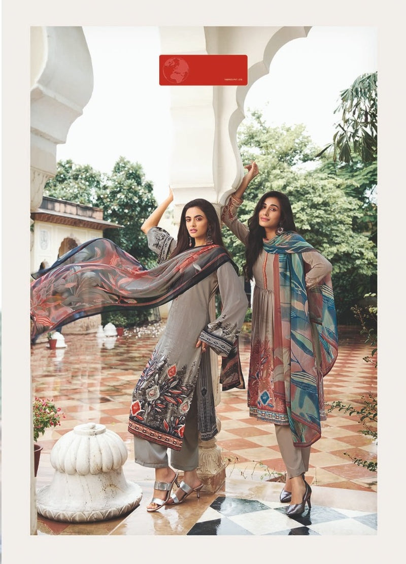 Vishwam Fabrics Espresso Crepe Printed Dress Suit Collection