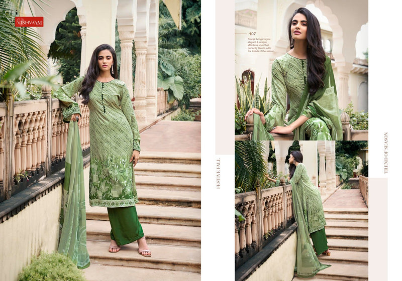 Vishwam Fabrics Espresso Crepe Printed Dress Suit Collection