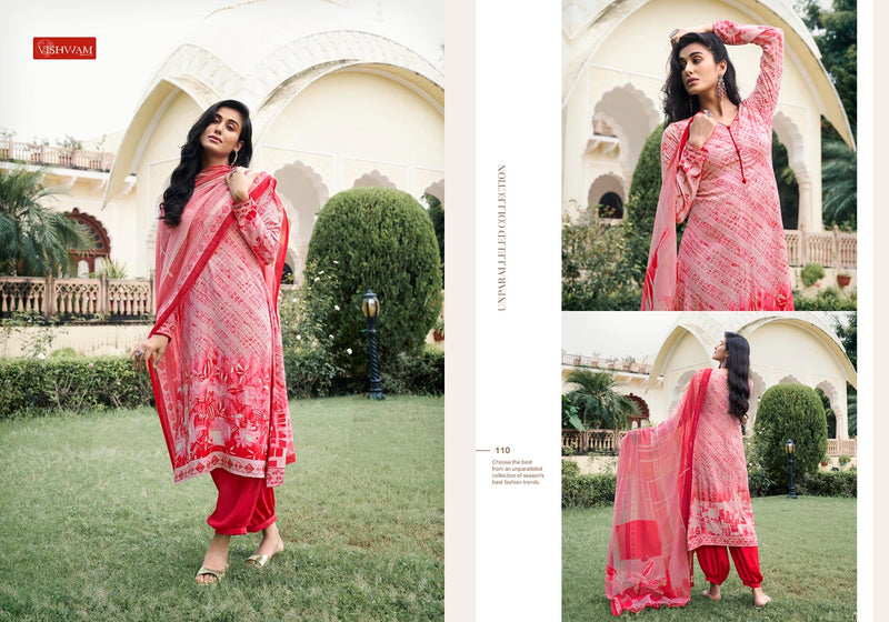 Vishwam Fabrics Espresso Crepe Printed Dress Suit Collection