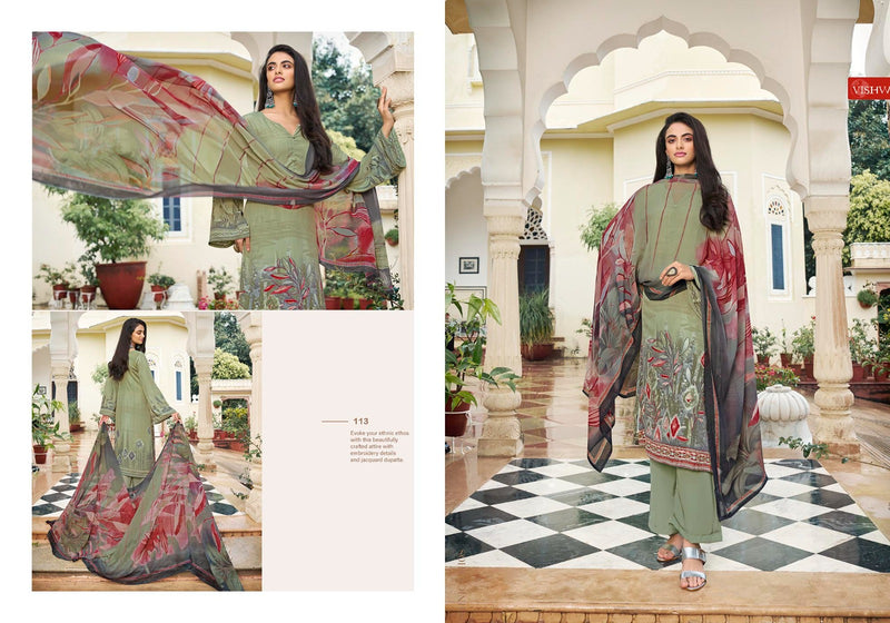 Vishwam Fabrics Espresso Crepe Printed Dress Suit Collection