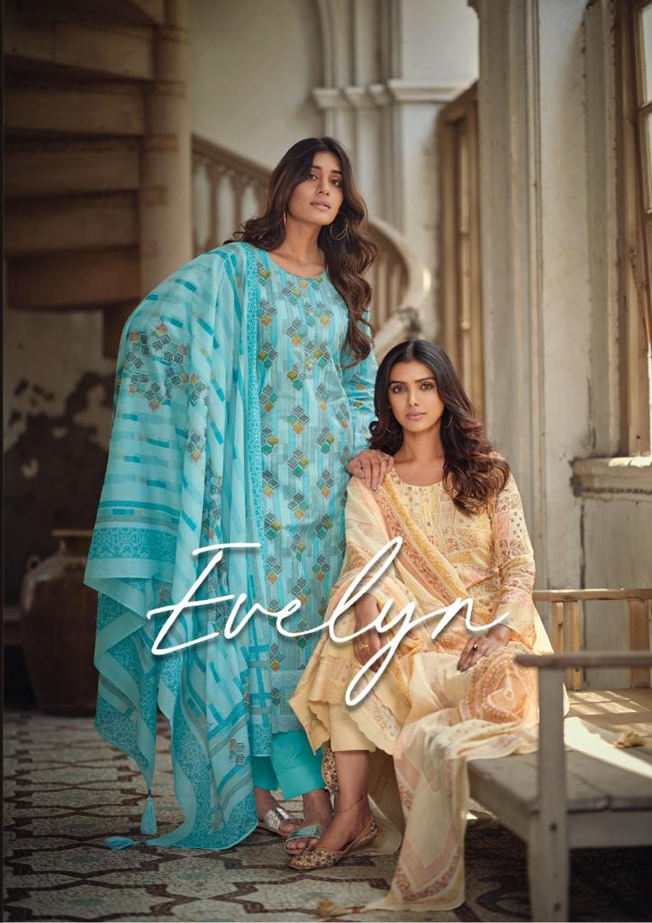 Kilory Trends Evelyn Lawn Cotton Khaddi Foil Printing Fancy Embroidery Work Partywear Salwar Suits