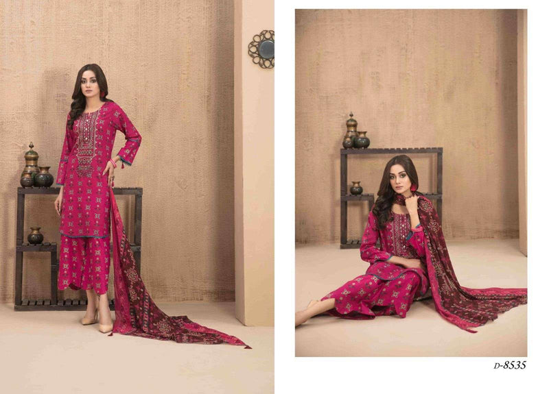 Hala Ezra Vol 1 Cambric Cotton Heavy Self Embroidery Work Fancy Salwar Kameez