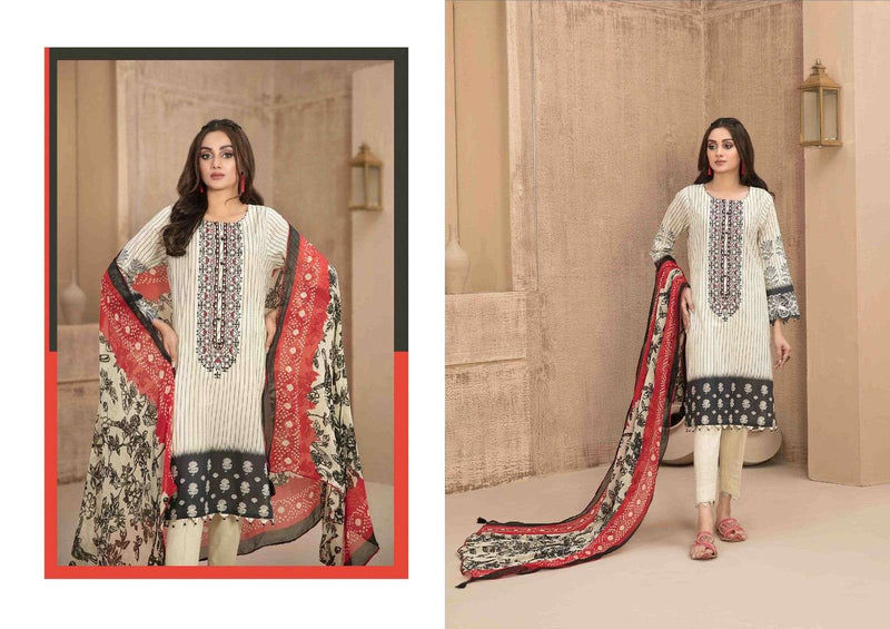 Hala Ezra Vol 1 Cambric Cotton Heavy Self Embroidery Work Fancy Salwar Kameez