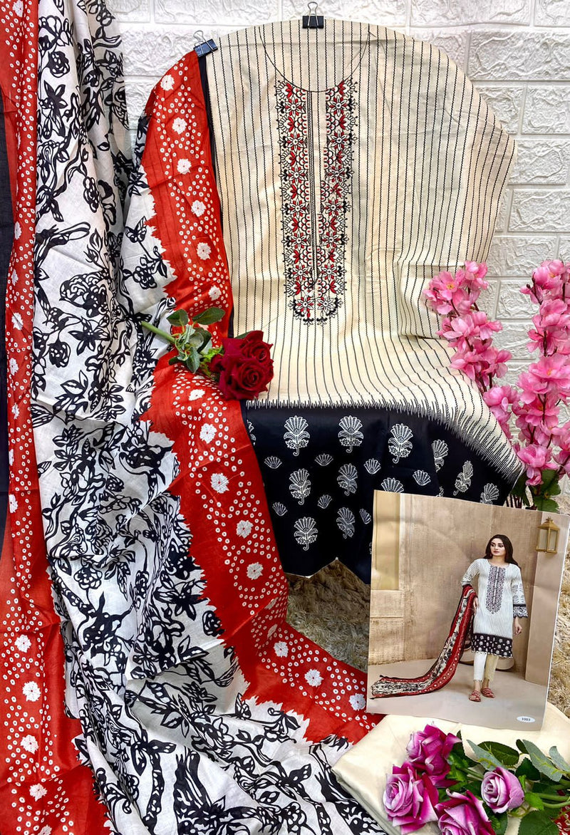 Hala Ezra Vol 1 Cambric Cotton Heavy Self Embroidery Work Fancy Salwar Kameez