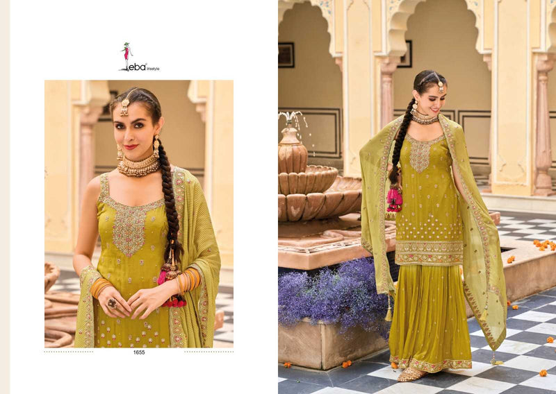 Eba Lifestyle Alfaaz Heavy Chinon With Embroidery Work Kurti Collection