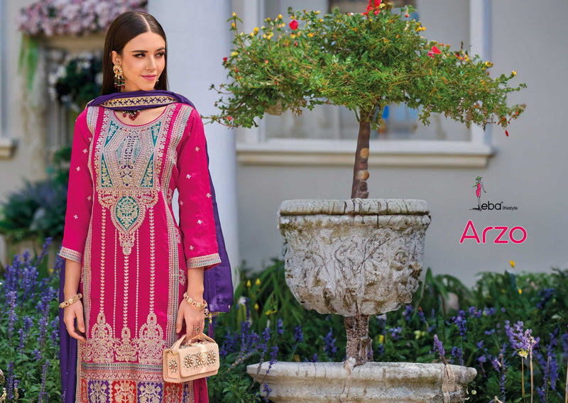 Eba Lifestyle Arzo Premium Silk With Embroidery Work Fancy Designer Party Wear Pret Kurti