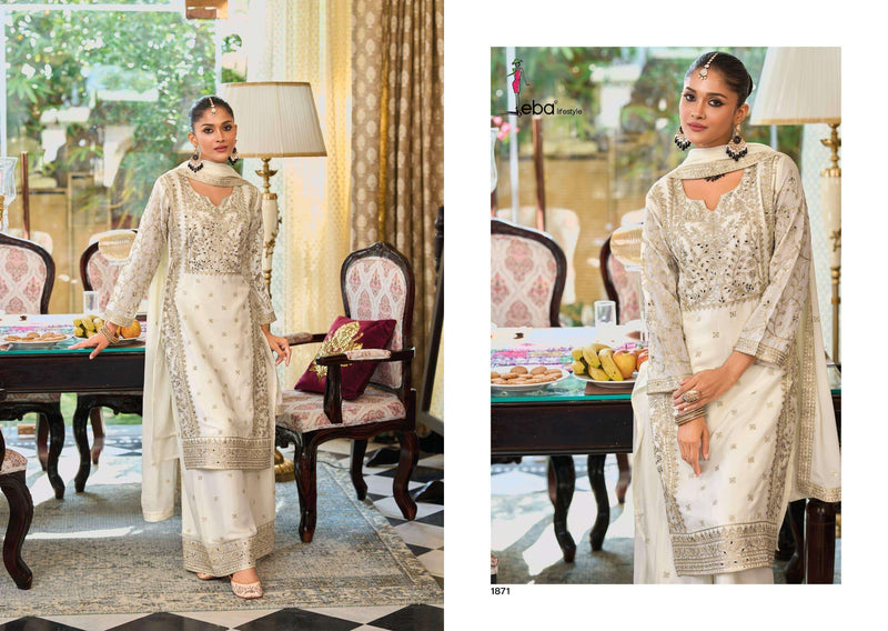 Eba Lifestyle Bliss Chinon Embroidered Work Designer Salwar Suit