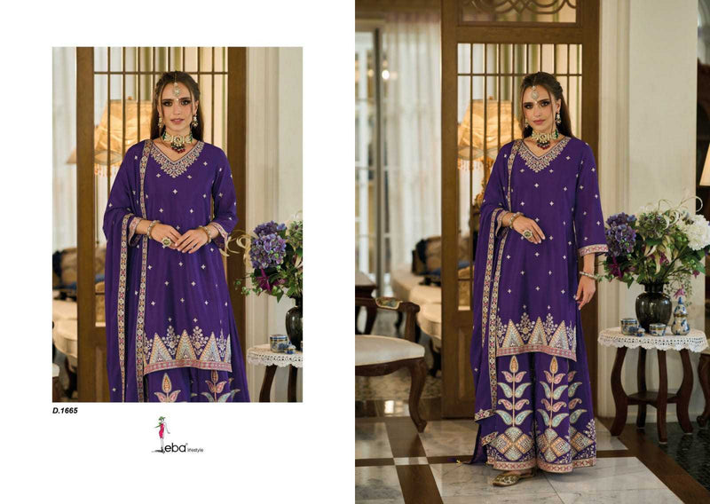 Eba Lifestyle Ishqia Heavy Chinon Embroidery Work Stylish Kurti