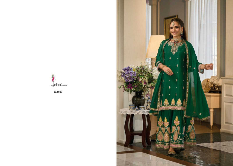 Eba Lifestyle Ishqia Heavy Chinon Embroidery Work Stylish Kurti