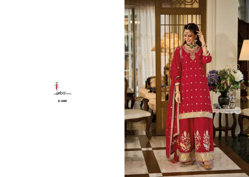 Eba Lifestyle Ishqia Heavy Chinon Embroidery Work Stylish Kurti
