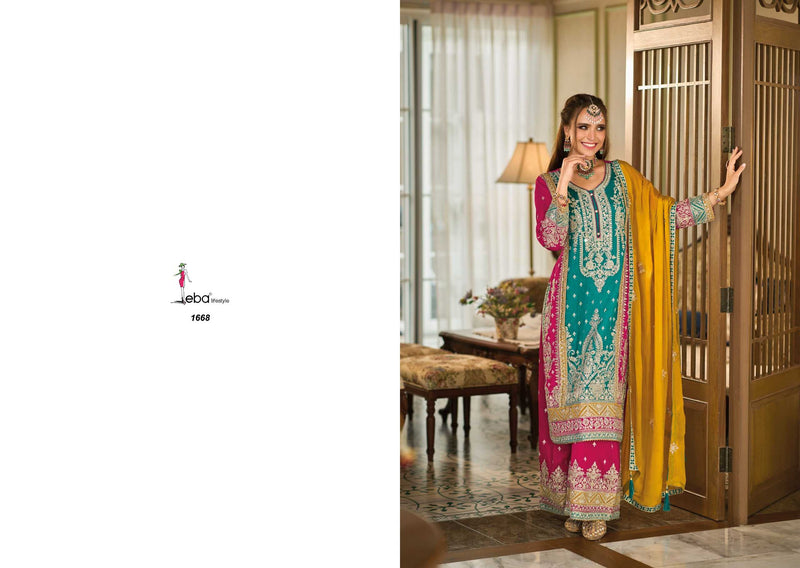 Eba Lifestyle Swara Premium Silk Embroidered Work Stylish Readymade Kurti