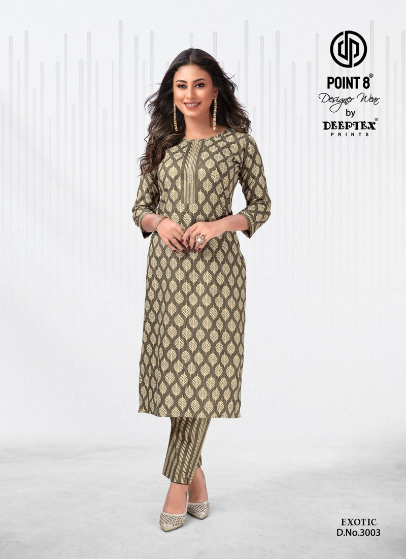 Deeptex Prints Exotic Vol 3 Cotton Printed Fancy Kurti With Bottom