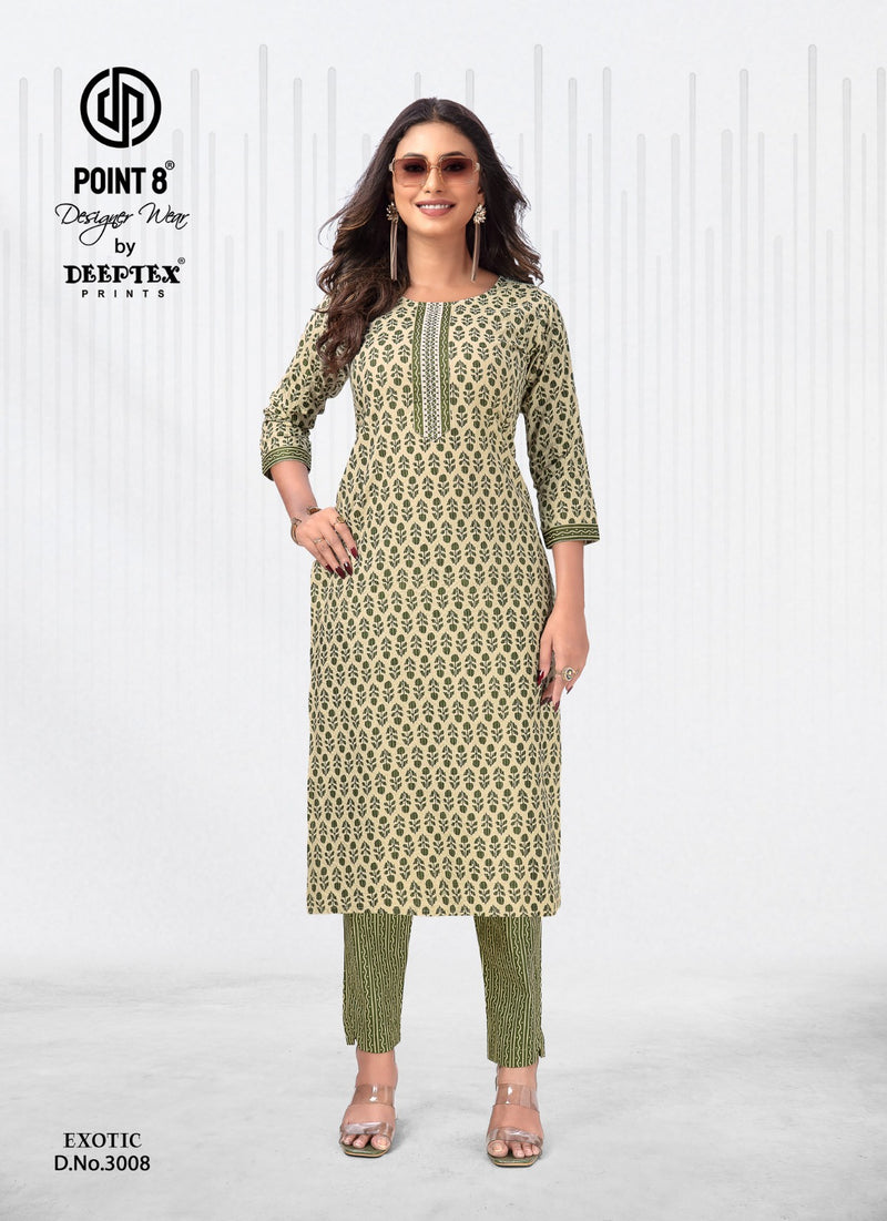 Deeptex Prints Exotic Vol 3 Cotton Printed Fancy Kurti With Bottom