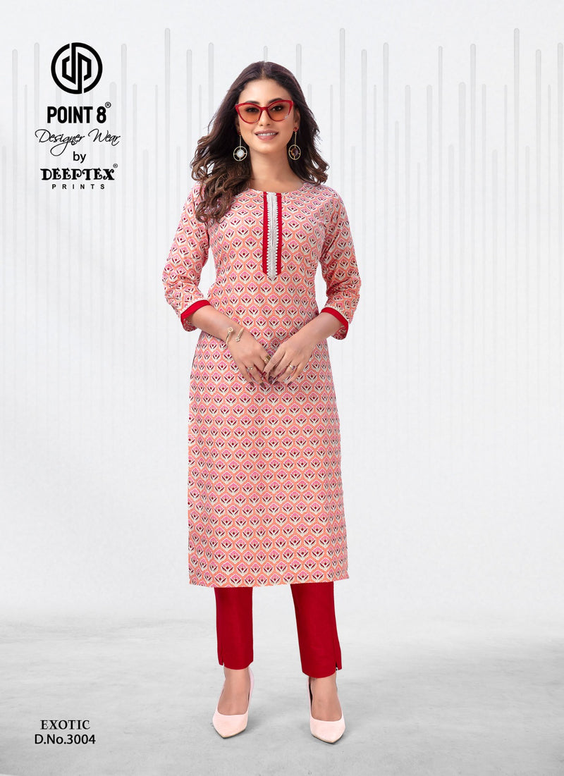 Deeptex Prints Exotic Vol 3 Cotton Printed Fancy Kurti With Bottom