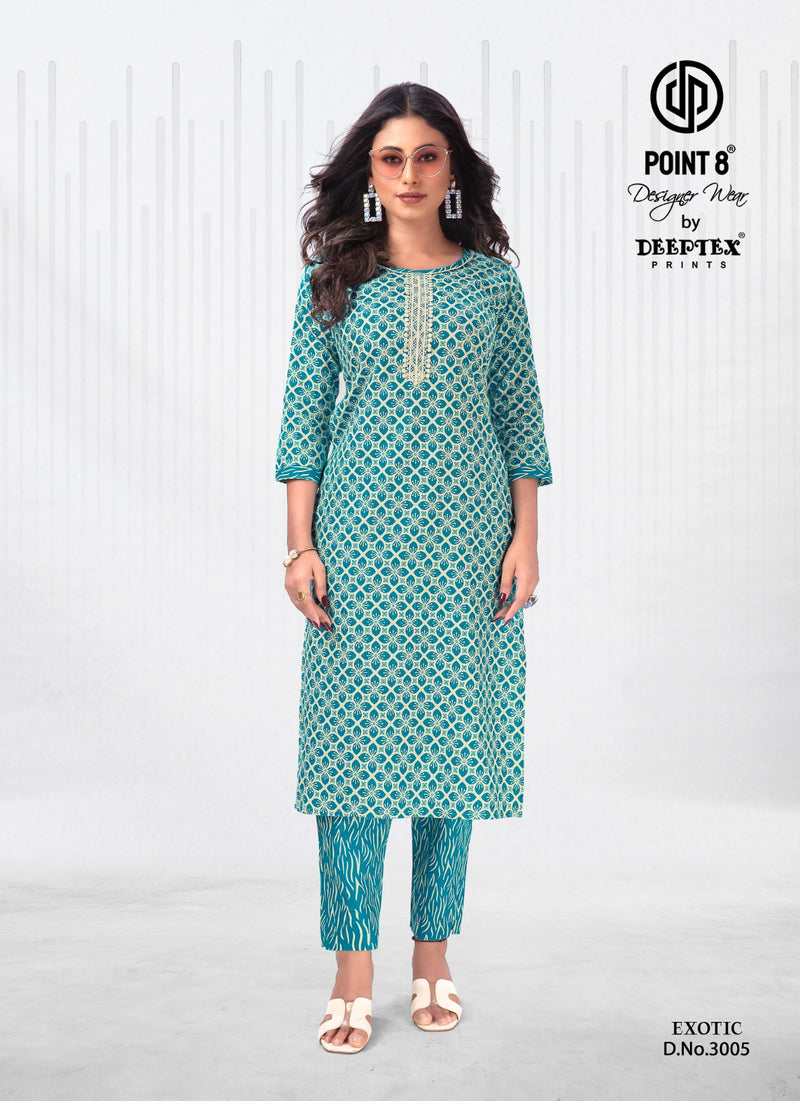 Deeptex Prints Exotic Vol 3 Cotton Printed Fancy Kurti With Bottom
