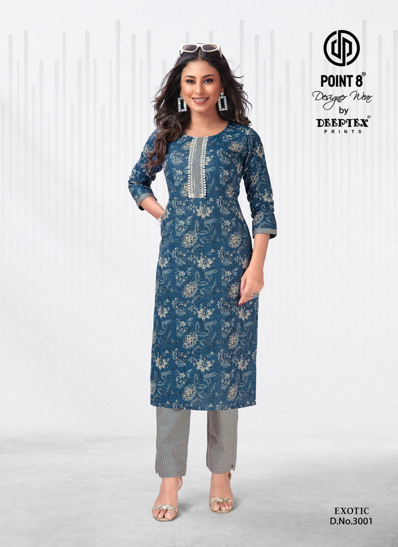 Deeptex Prints Exotic Vol 3 Cotton Printed Fancy Kurti With Bottom