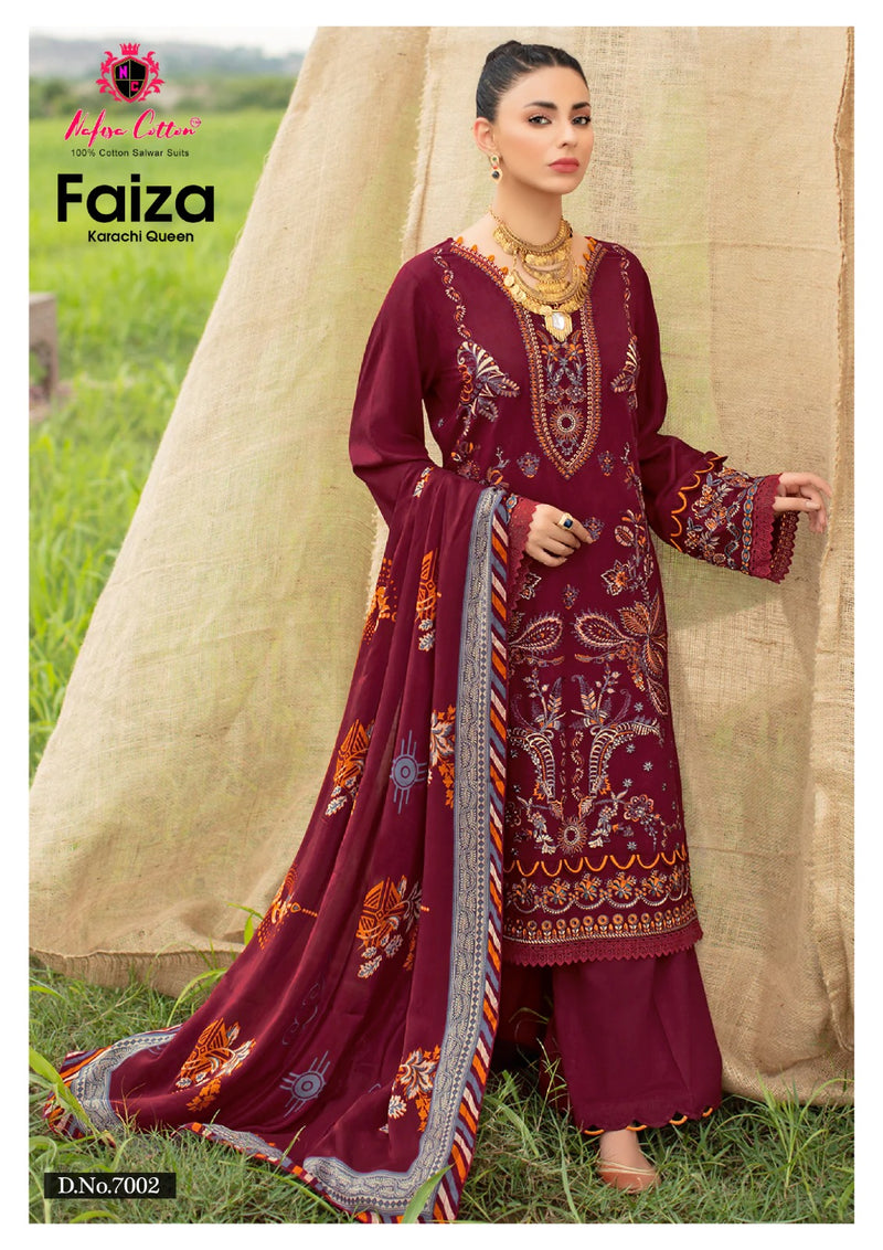 Nafisa Cotton Faiza Karachi Queen Vol 7 Printed Karachi Cotton Suits