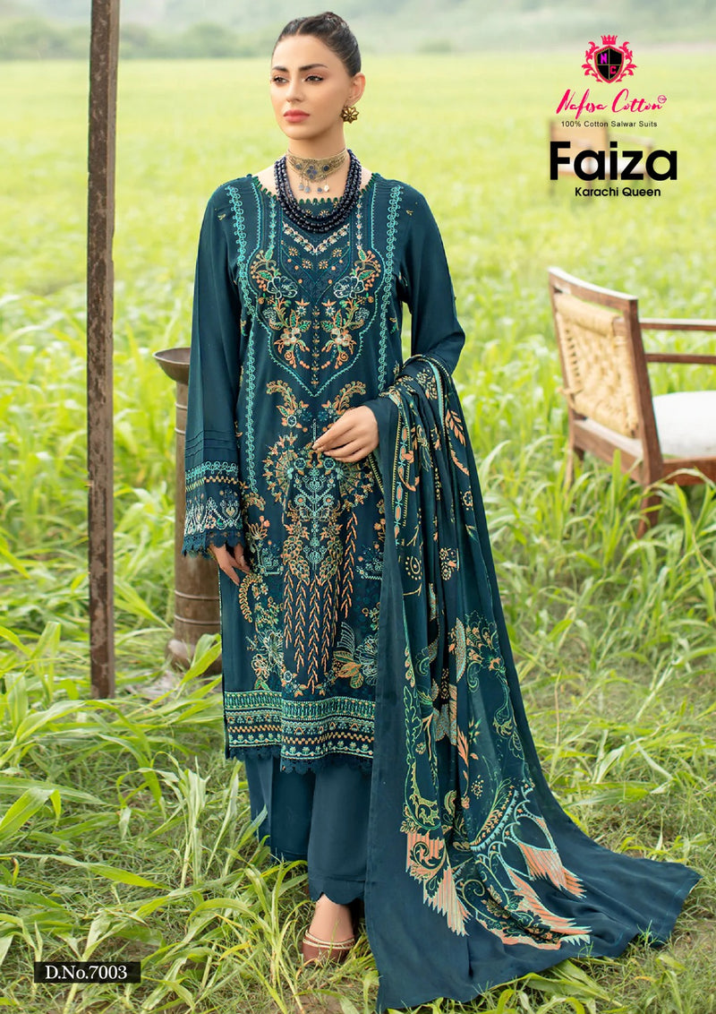 Nafisa Cotton Faiza Karachi Queen Vol 7 Printed Karachi Cotton Suits