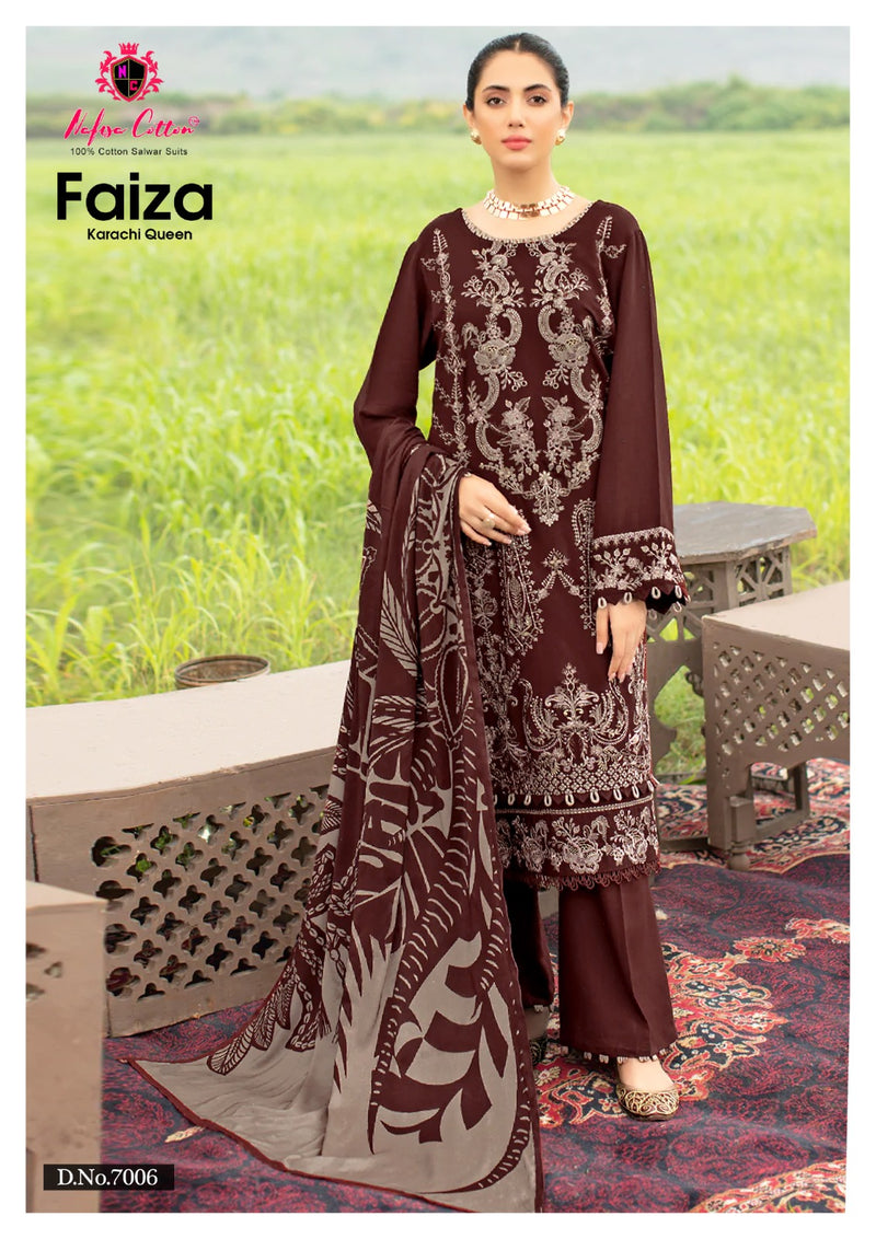 Nafisa Cotton Faiza Karachi Queen Vol 7 Printed Karachi Cotton Suits
