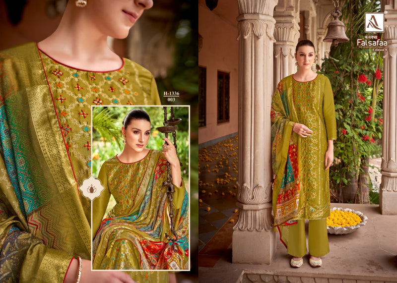 Alok Suit Falsafaa Edition Vol 8 Jacquard With Elegant Hand Work Suits