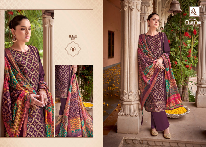 Alok Suit Falsafaa Edition Vol 8 Jacquard With Elegant Hand Work Suits