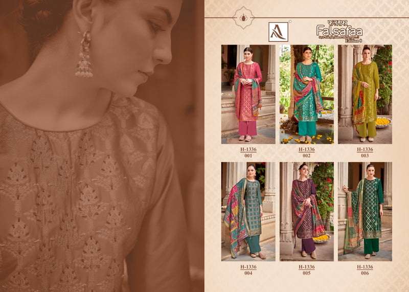 Alok Suit Falsafaa Edition Vol 8 Jacquard With Elegant Hand Work Suits
