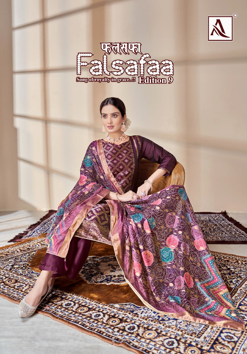 Alok Suit Falsafaa Edition Vol 9 Dola Jacquard Elegant Designer Suit Collection