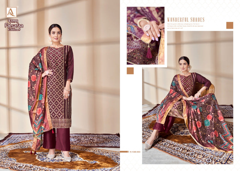 Alok Suit Falsafaa Edition Vol 9 Dola Jacquard Elegant Designer Suit Collection