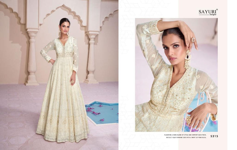 Sayuri Designer Farida Georgette With regal Look Gown Suits