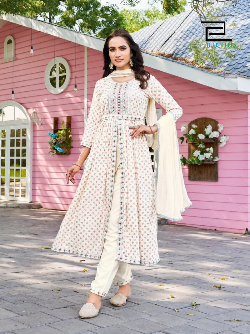 Blue Hills Fashion Reel Vol 1 Rayon Embroidery Printed Kurti Collection