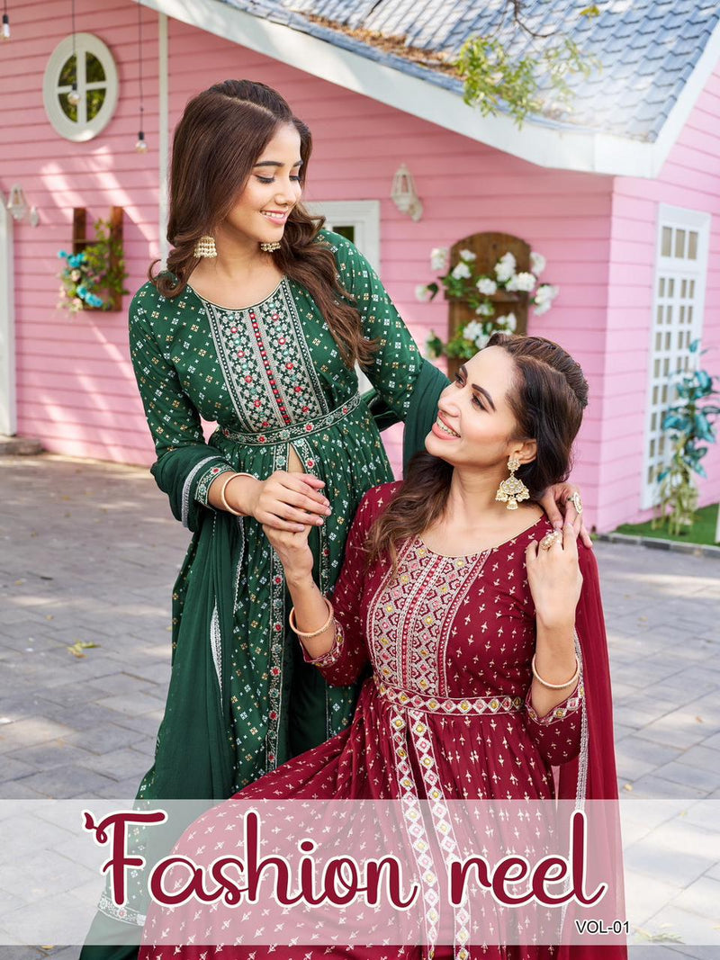 Blue Hills Fashion Reel Vol 1 Rayon Embroidery Printed Kurti Collection