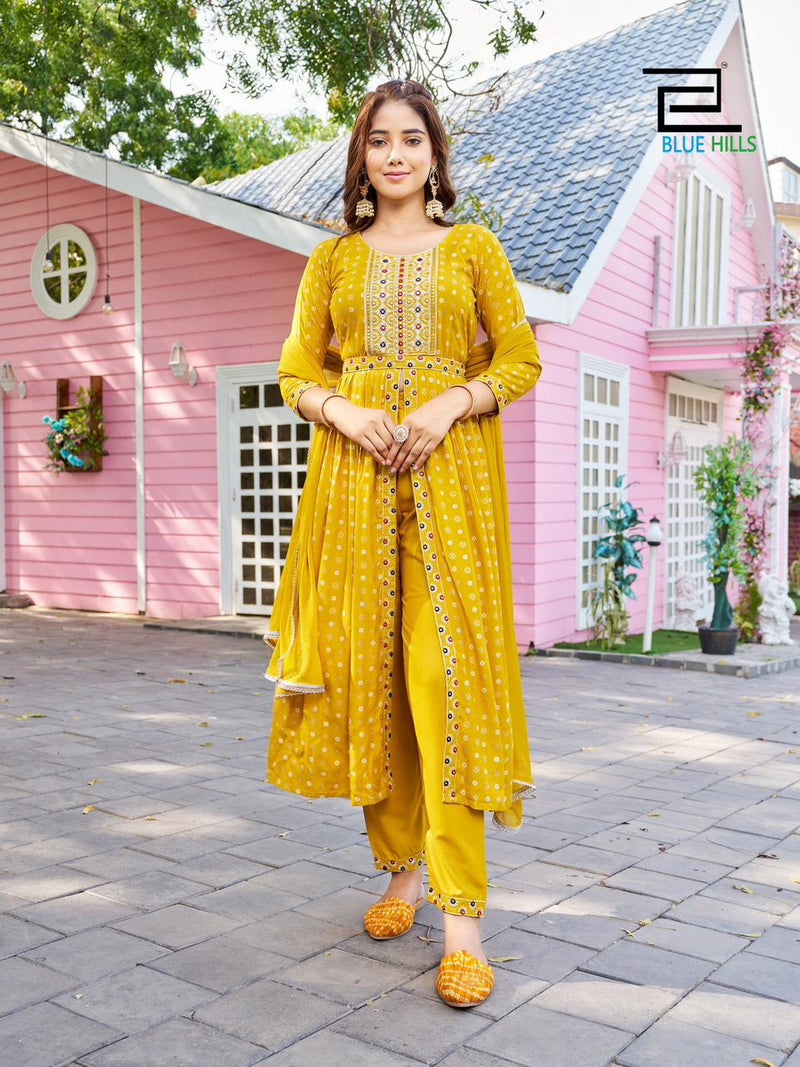 Blue Hills Fashion Reel Vol 1 Rayon Embroidery Printed Kurti Collection