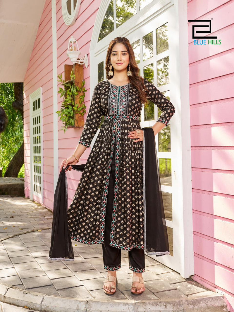 Blue Hills Fashion Reel Vol 1 Rayon Embroidery Printed Kurti Collection